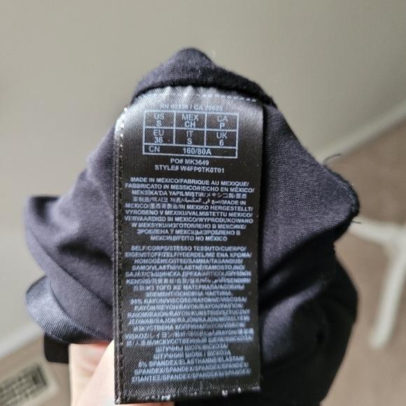 Guess bodysuit small black vegan leather deep vneck halter - Picture 11 of 12